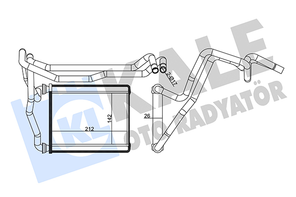 Toyota RAV4 Kalorifer Radyatörü 2001-2006 Toyota RAV4 Kalorifer Radyatörü 2001-2006